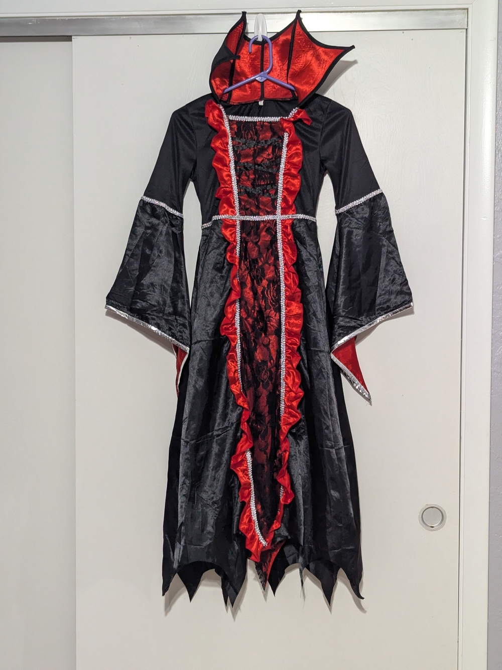 Girls Black and Red Vampire Costume Dress - Kids Costume